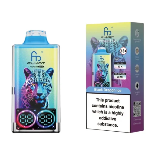 Fumot Leopard 40K 40000 Puffs Disposable Vape Wholesale Black Dragon Ice