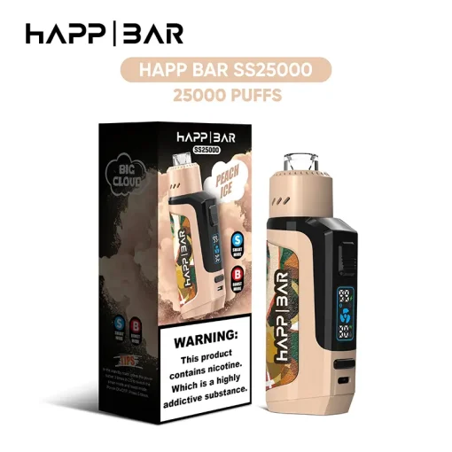 Happ Bar SS25000 Disposable Vape Peach Ice