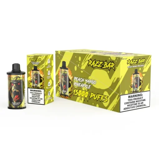 Razz Bar 15000 Puffs Disposable Vape Peach Mango Pineapple