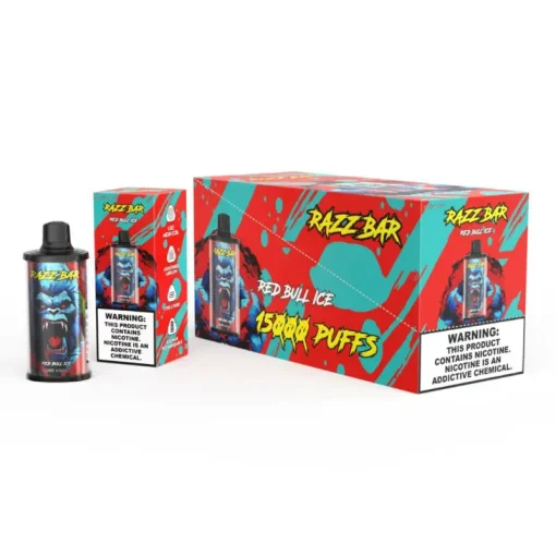 Razz Bar 15000 Puffs Disposable Vape Red Bull Ice