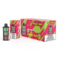 Razz Bar 15000 Puffs Disposable Vape Strawberry Ice