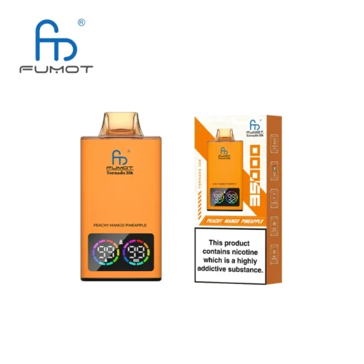Fumot Tornado 35000 Disposable Vape Peachy Mango Pineapple