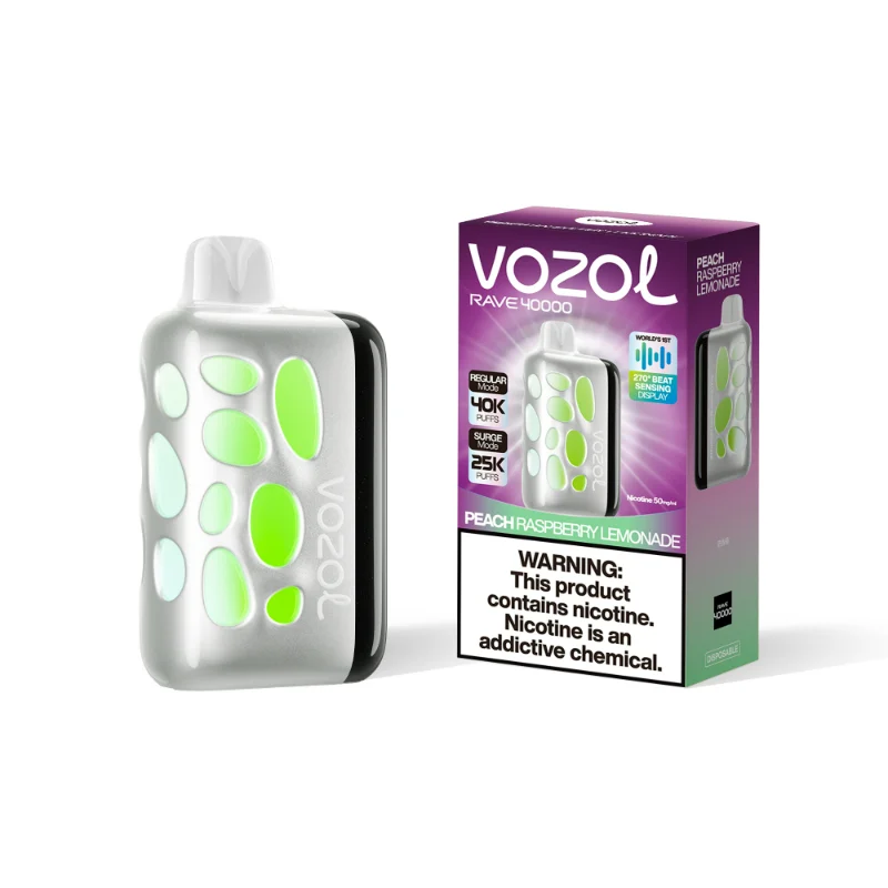 Vozol Rave 40000 Puffs Wegwerp Vape Perzik Framboos Limonade