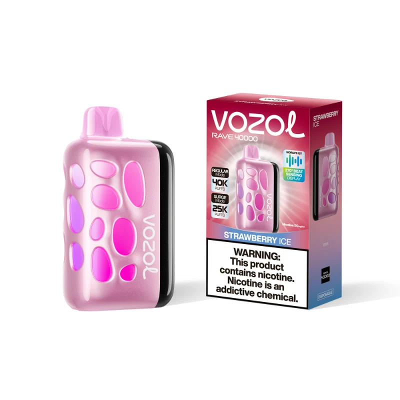 Vozol Rave 40000 Puffs Wegwerp Vape Aardbei Ijs