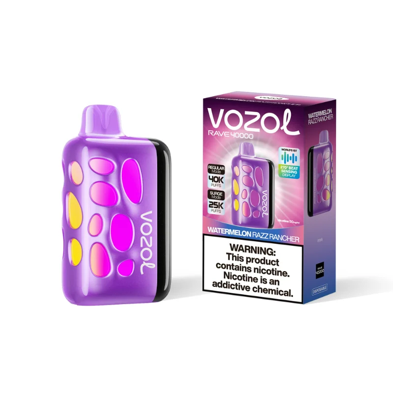 Vozol Rave 40000 Puffs Wegwerp Vape Watermeloen Razz Rancher