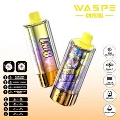 Waspe Crystal 8in1 180K Puffs Disposable Vape Wholesale 34