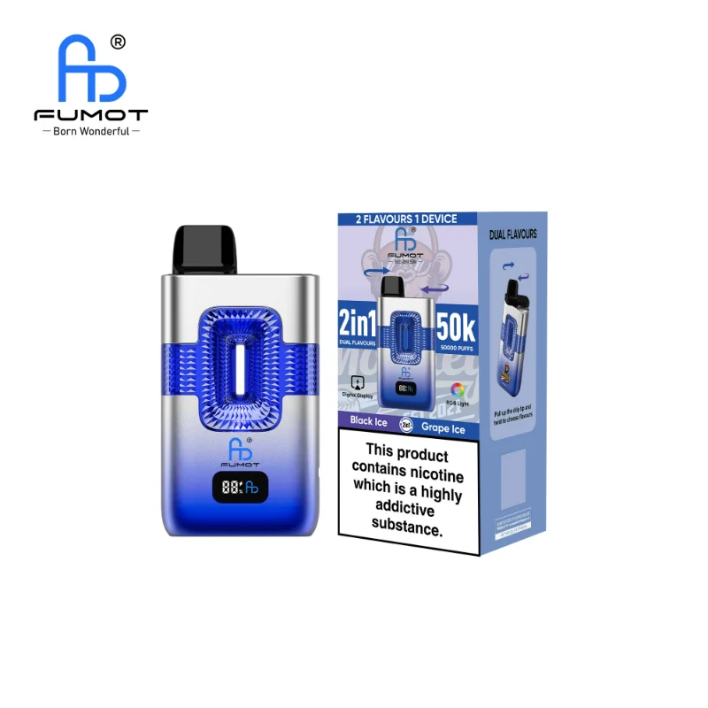Fumot ECO 2in1 50K Puffs Disposable Vape Black ice & Grape ice
