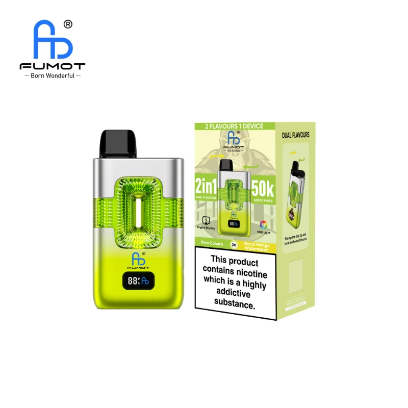 Fumot ECO 2in1 50K Puffs Disposable Vape Peach mango watermelon & pina colada