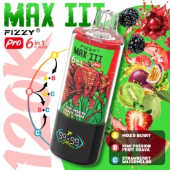 Fizzy Max III Pro 6in1 60000 Puffs Disposable Vape Wholesale