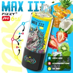 Fizzy Max III Pro 6in1 60000 Puffs Jednorazowy Vape Hurt 2
