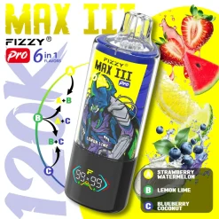 Fizzy Max III Pro 6in1 60000 Puffs Disposable Vape Wholesale 3