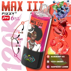 Fizzy Max III Pro 6in1 60000 Puffs Einweg Vape Großhandel 7
