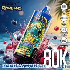 Fizzy Prime Max 80K Puffs Disposable Vape Blueberry Raspberry Ice