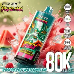 Fizzy Prime Max 80.000 boccate - Sigaretta elettronica usa e getta al lampone e anguria