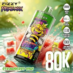 Fizzy Prime Max 80.000 boccate - Sigaretta elettronica usa e getta al gusto fragola e kiwi