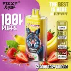 Fizzy X Space 100.000 Züge Einweg-E-Zigarette Erdbeere-Banane