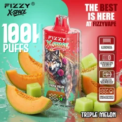 Fizzy X Space 100.000 Züge Einweg-E-Zigarette „Triple Melon“