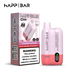 Happ Bar SH150K Disposable Vape Wholesale Black Dragon Strawberry Ice Strawberry Raspberry