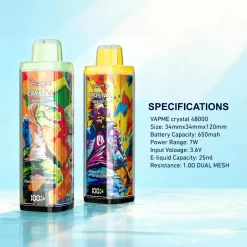 Vapme Crystal 48000 Puffs Disposable Vape Wholesale (5)