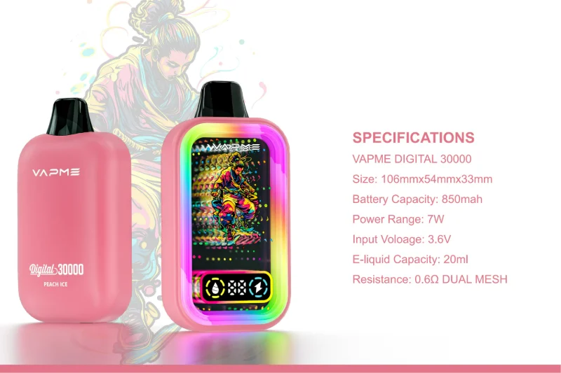 Vapme Digital 30000 Puffs Disposable Vape (9)