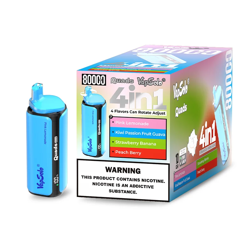 Vapsolo Quads 80000 Pink Lemonade Kiwi Passion Fruit Guava Strawberry Banana Peach Berry