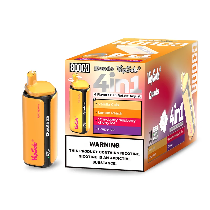 Vapsolo Quads 80000 Vanilla Cola Lemon Peach Strawberry raspberry cherry ice Grape ice