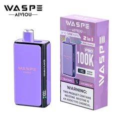 Waspe Aiviou 100K PRO 2v1 Slide Control Vape Mešano jagodičevje in kivi melona Ice