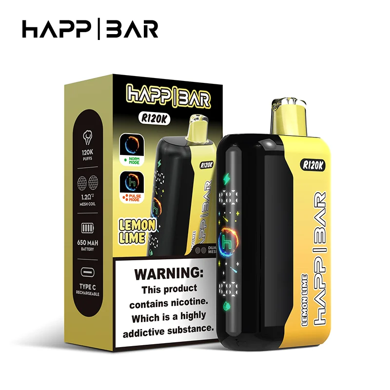 Happ Bar R120K Disposable Vape Wholesale 7 Lemon Lime