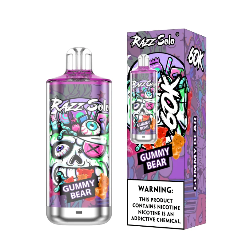 Razz Solo 60K Puffs Disposable Vape Wholesale 6 Gummy bear