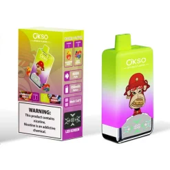 OKSO Double Flavor 60K Disposable Vape 24 Strawberry Mango & Mixed Berries