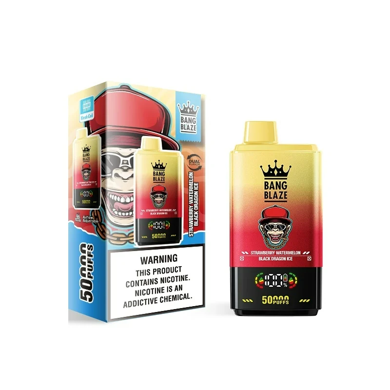 Bang Blaze 50000 Puffs Disposable Vape 11 Strawberry Watermelon & Black Dragon Ice