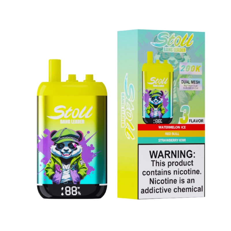 Bang Leader Stoll 200K Disposable Vape 5 Watermelon Ice & Red Bull & Strawberry Kiwi