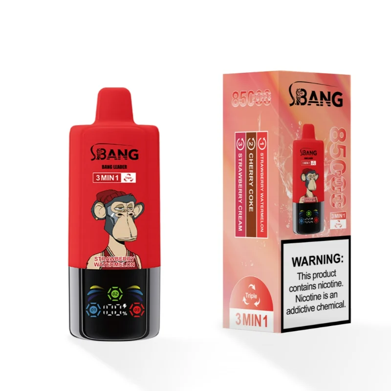 Bang Leader Triple 85000 Puffs Disposable Vape 12 Strawberry Watermelon & Cherry Coke & Strawberry Cream