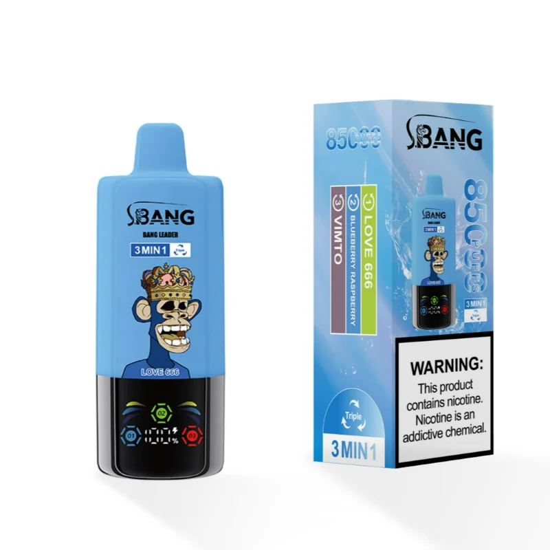 Bang Leader Triple 85000 Puffs Disposable Vape 15 Love 666 & Blueberry Raspberry & Vimto