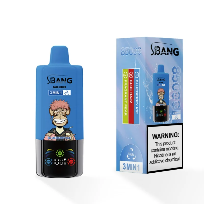 Bang Leader Triple 85000 Puffs Disposable Vape 8 Blueberry Ice & Blue Raz & Fragrant Pear