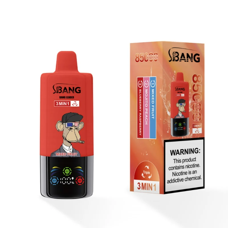 Bang Leader Triple 85000 Puffs Disposable Vape 9 Mixed Fruit & Mojito Peach & Blueberry Raspberry