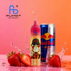 Fumot Tornado 15000 Disposable Vape 46 Strawberry Red Bull
