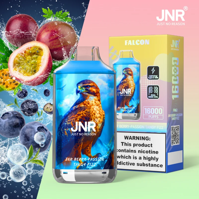 JNR Falcon 16K 16000 Puffs Disposable Vape FN62 JNR Berry Passion Tangy Fizz
