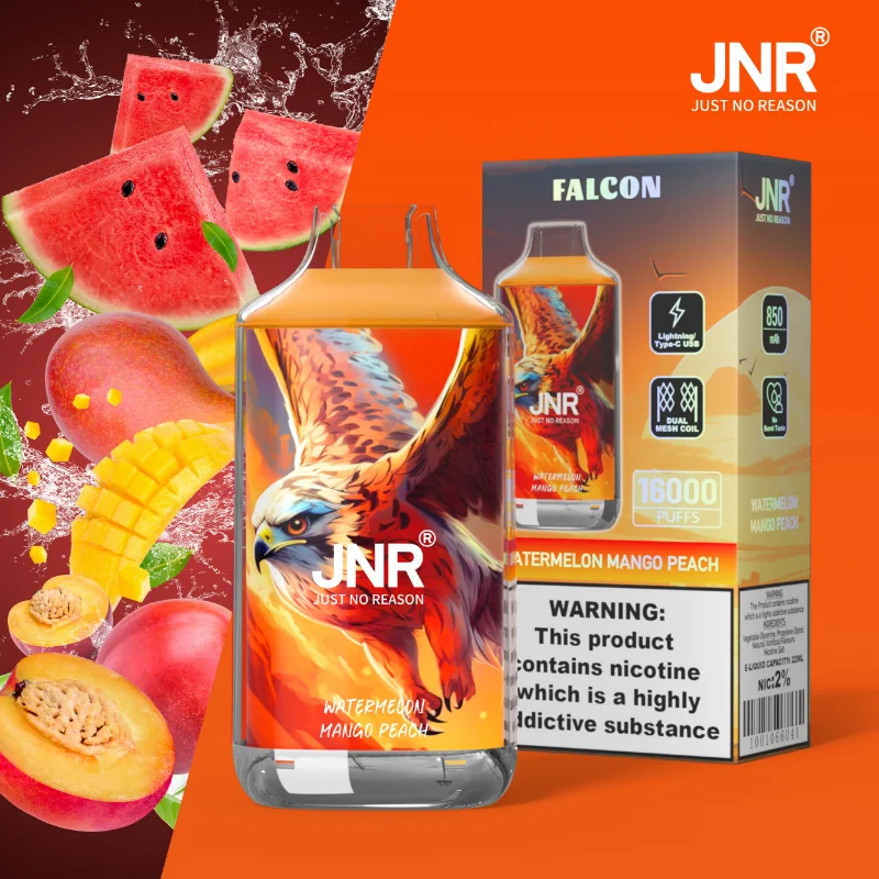 JNR Falcon 16K 16000 Puffs Disposable Vape Watermelon Mango Peach