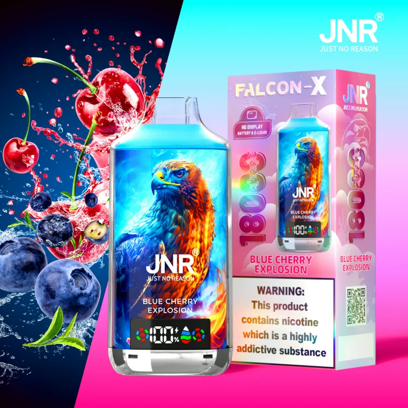 JNR Falcon X 18K Disposable Vape FX43 Blue Cherry Explosion JNR Falcon X 18K Disposable Vape FX43 Blue Cherry Explosion