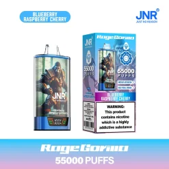 JNR Rage Gorilla 55K Disposable Vape 6 Blueberry Raspberry Cherry