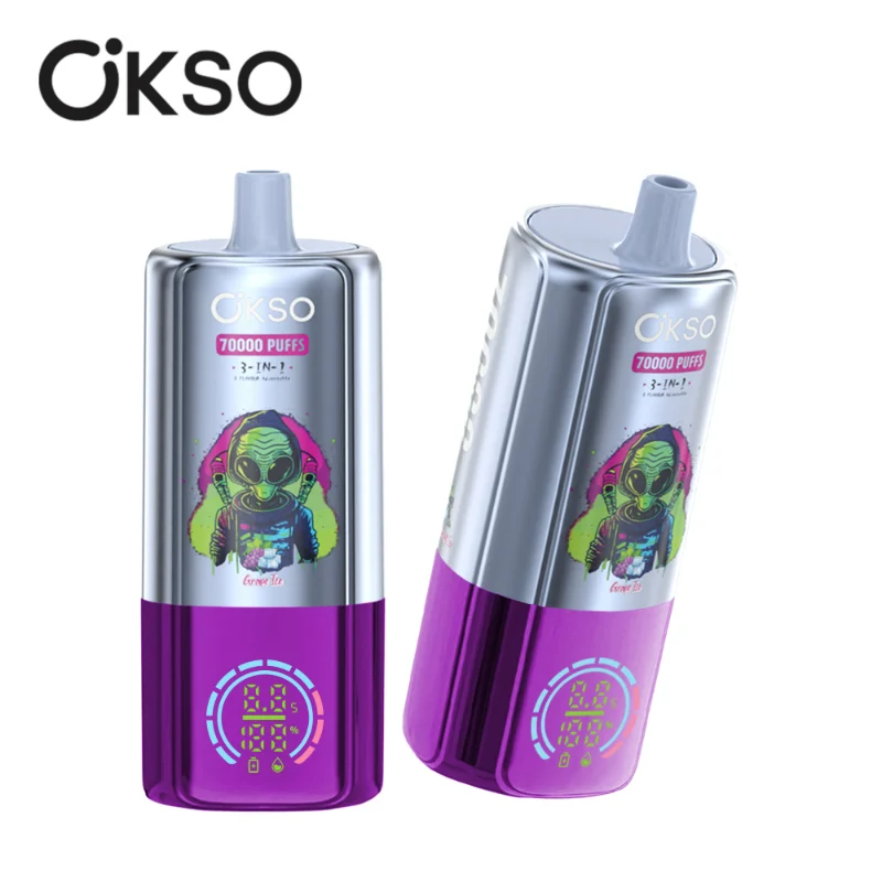 OKSO 3in1 70000 Puffs Disposable Vape 4 Grape ice Black Currant ic Berry Jam