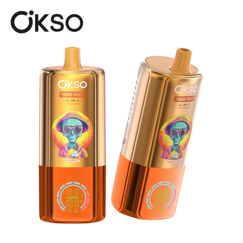 OKSO 3in1 70000 Puffs Disposable Vape 9 Pineapple ice Strawberry Watermelon Strawberry Grape