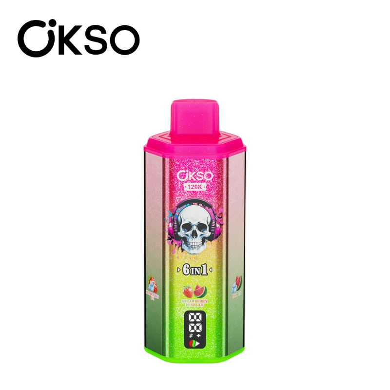 OKSO 6in1 120K Puffs Disposable Vape 1 Strawberry Ice & Lush Ice & Mamba