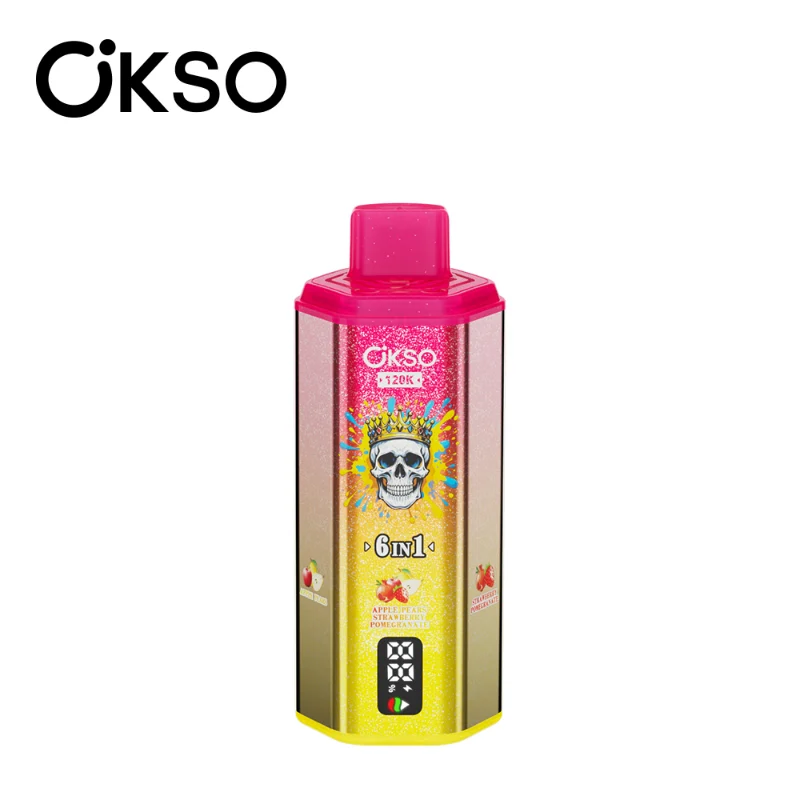 OKSO 6in1 120K Puffs Disposable Vape 10 Apple Pears & Strawberry Pomegranate & Mixed Berries