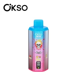 OKSO 6in1 120K Puffs Disposable Vape 7 Strawberry Watermelon & Peach Ice & Mango Ice