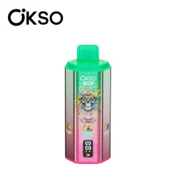 OKSO 6in1 120K Puffs Disposable Vape 9 Strawberry Kiwi & Blueberry Peach Ice & Cool Mint