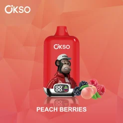 OKSO Digital Box 12000 Puffs Disposable Vape 14 Peach Berries