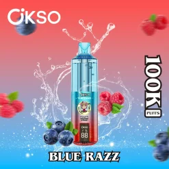 OKSO Tornado 100K RGB Disposable Vape 1 Blue Razz