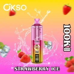 OKSO Tornado 100K RGB Disposable Vape 10 Strawberry Ice